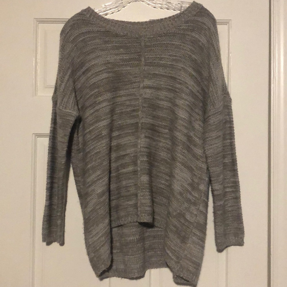 Gray Heathered Knit Sweater
